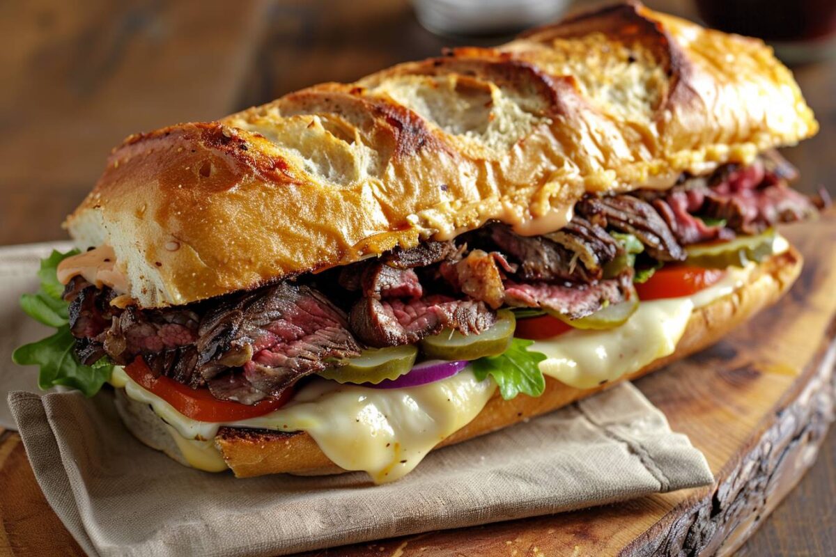 Découvrez comment créer le parfait sandwich au steak et cheeseburger empilé avec votre airfryer