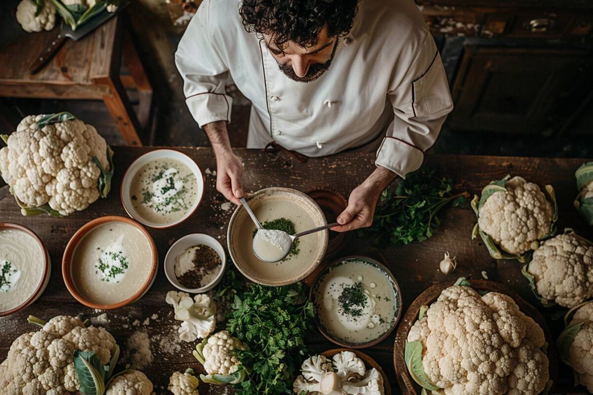 Découvrez comment Cyril Lignac transforme le chou-fleur en un velouté crémeux à savourer pour un pur moment de plaisir gourmand