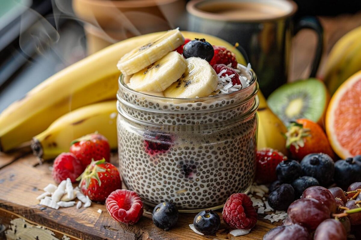 Découvrez comment réaliser un succulent pudding de chia à la banane pour égayer vos matins