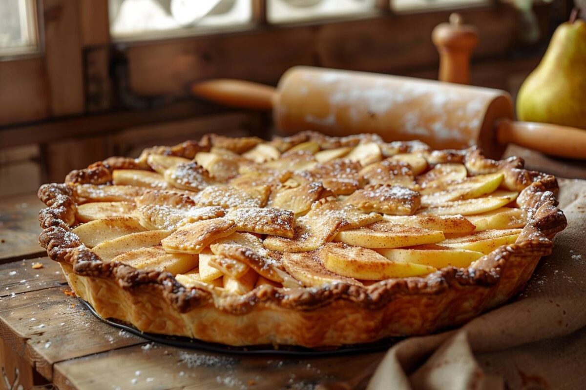 Découvrez comment réaliser une sublime tourte aux pommes, poires et cannelle pour régaler vos convives