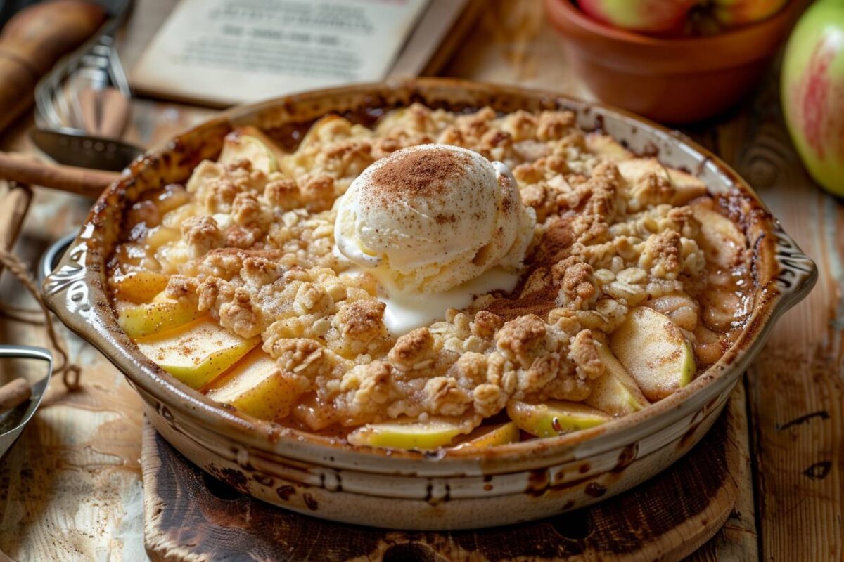 Découvrez comment rendre votre crumble aux pommes aussi succulent que celui de votre grand-mère