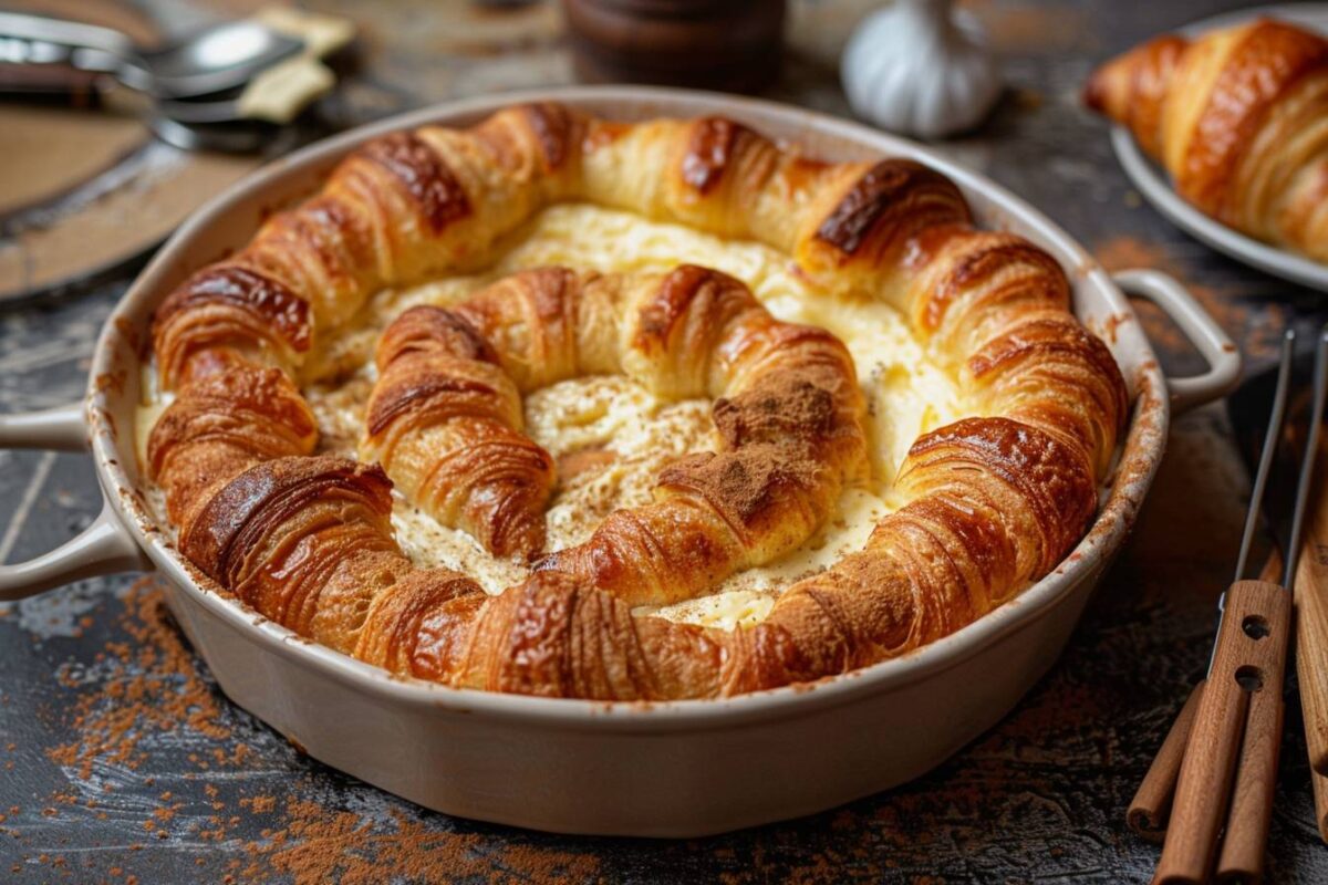 Découvrez comment transformer vos pains au chocolat rassis en un délicieux pudding