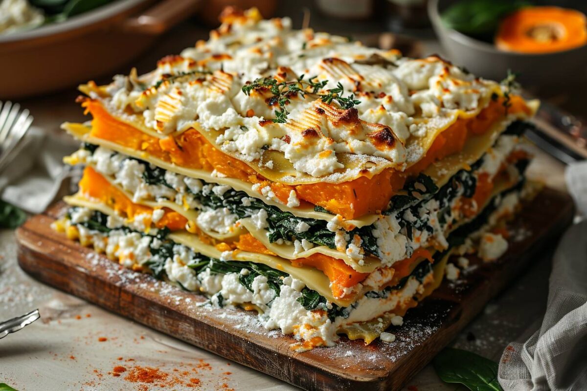 Découvrez les lasagnes au butternut, ricotta et épinards : une recette facile pour régaler vos invités