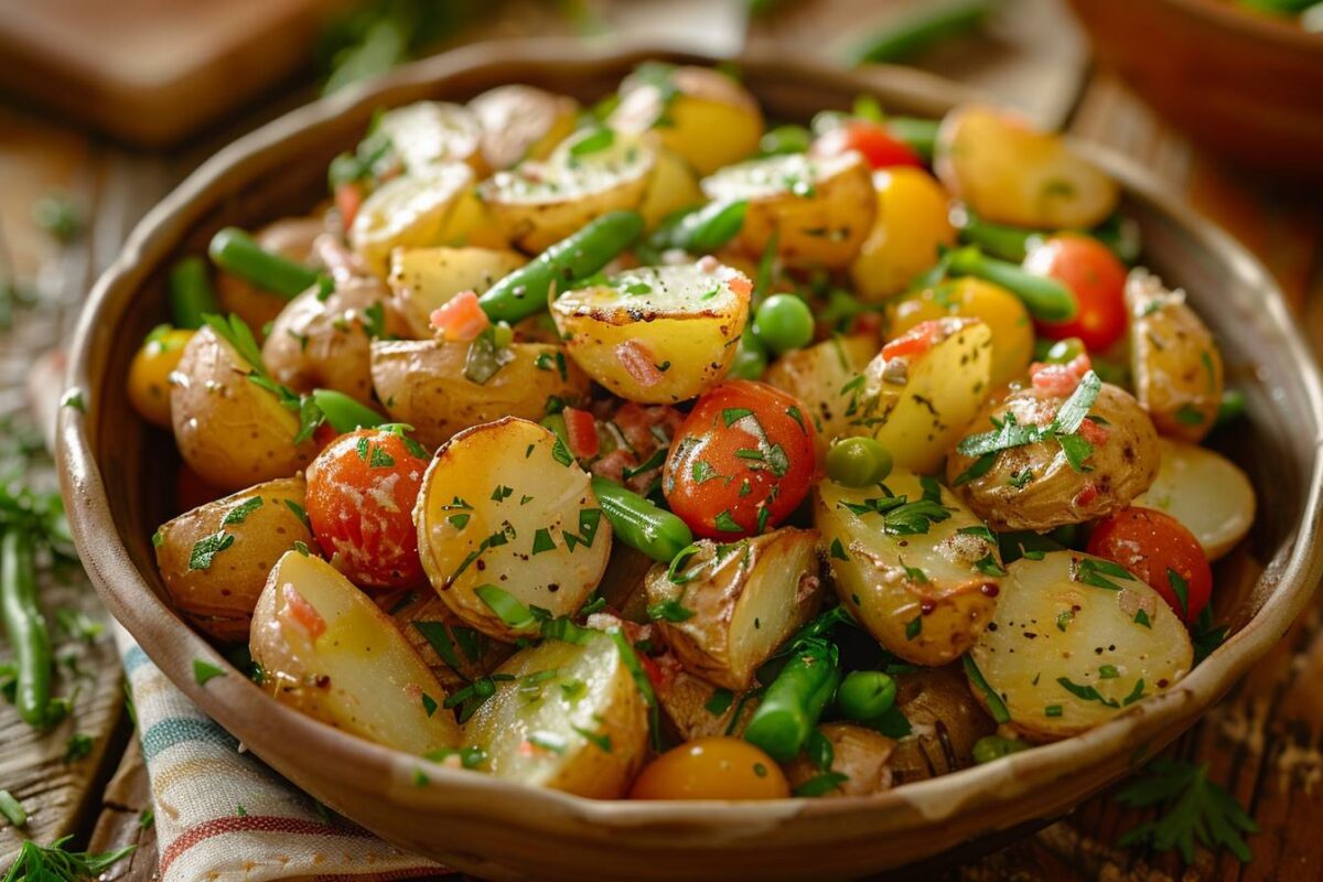 Découvrez les secrets de la salade de pommes de terre à la fermière de Norbert Tarayre et apprenez à faire sa vinaigrette unique