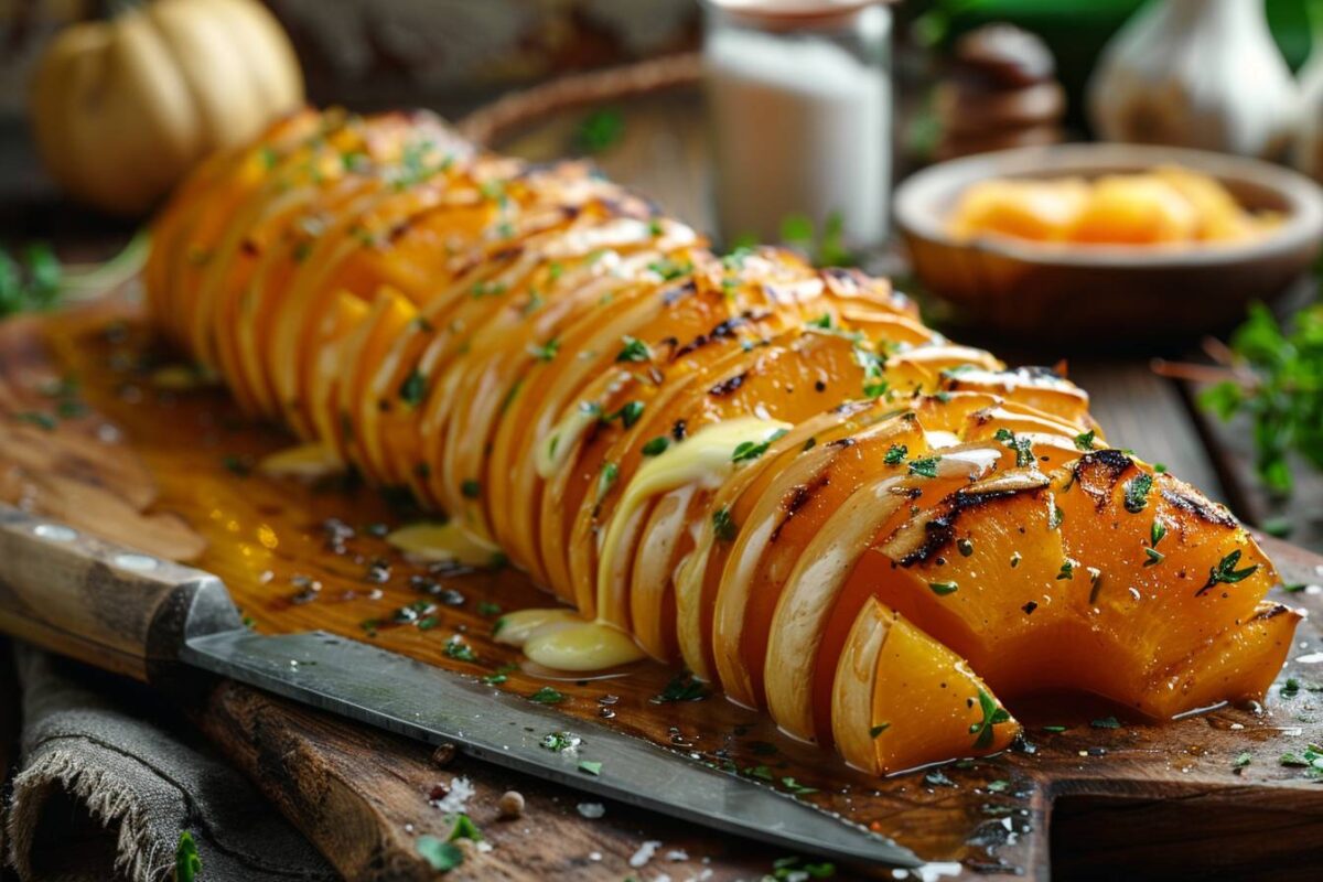 Redécouvrez la courge butternut avec notre recette Hasselback rapide et succulente