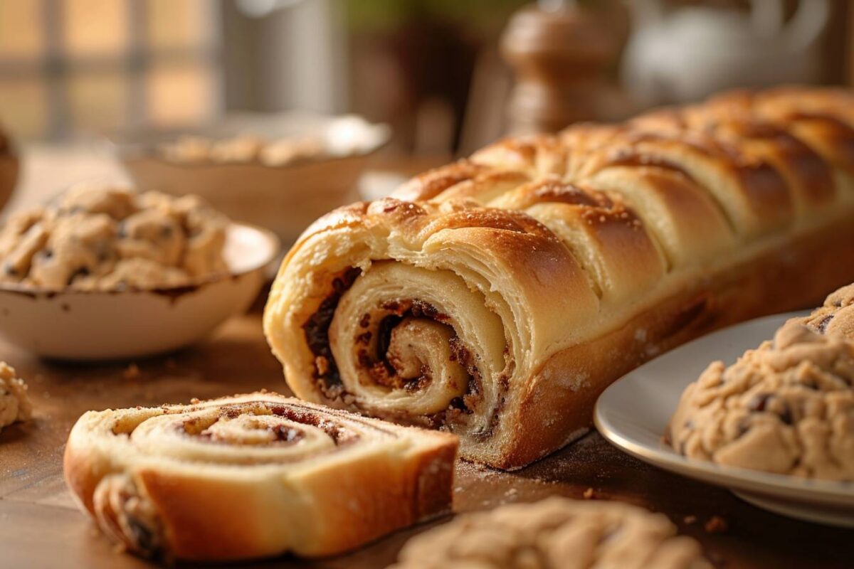 Redécouvrez le goûter avec cette recette de brioche suisse garnie de pâte à cookie pour un plaisir irrésistible