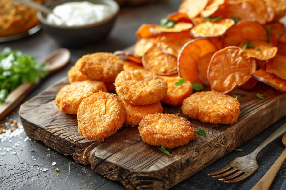 Redécouvrez le plaisir de cuisiner chez vous : nuggets de poulet croustillants et chips de patate douce maison