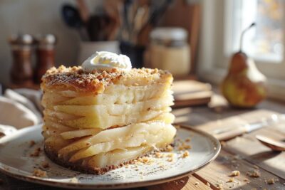 Un délice pour vos après-midis en famille: découvrez comment ravir vos enfants avec une recette simple de gâteau poire frangipane