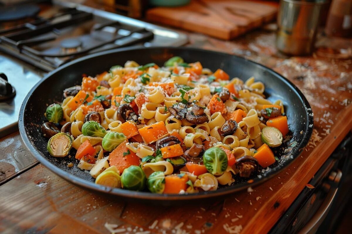 Voici comment ravir vos papilles avec un one pot pasta aux légumes d’automne