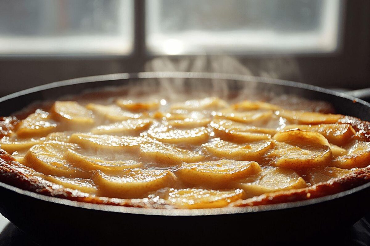 Gâteau aux pommes à la poêle : Recette facile